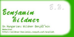 benjamin wildner business card